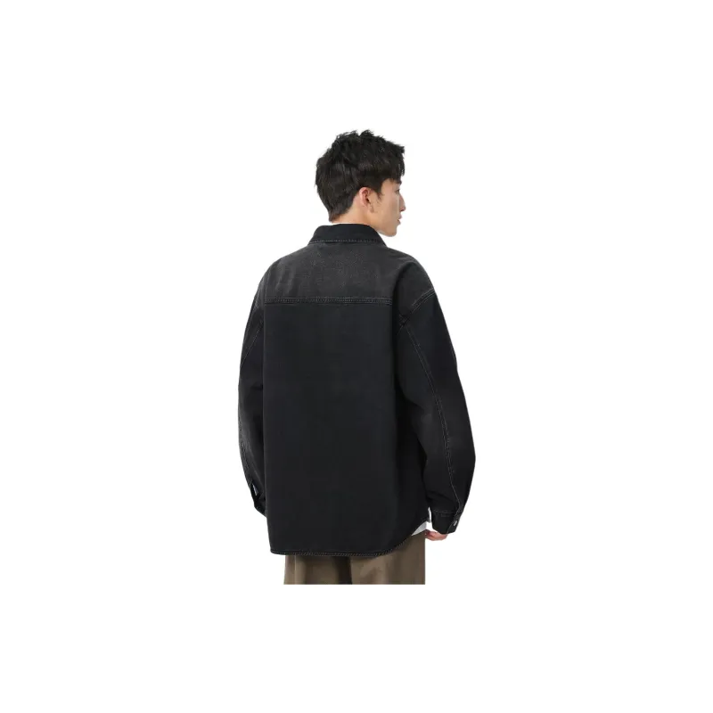 Tonlion Denim Jacket Unisex Black-3