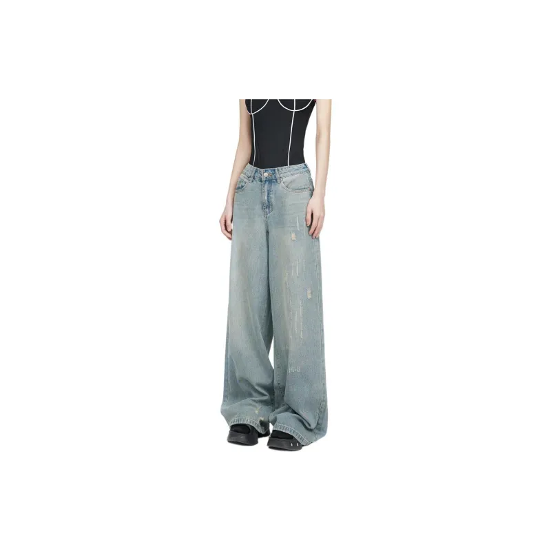 ZAVK Jeans Women's Vintage Old Blue-3
