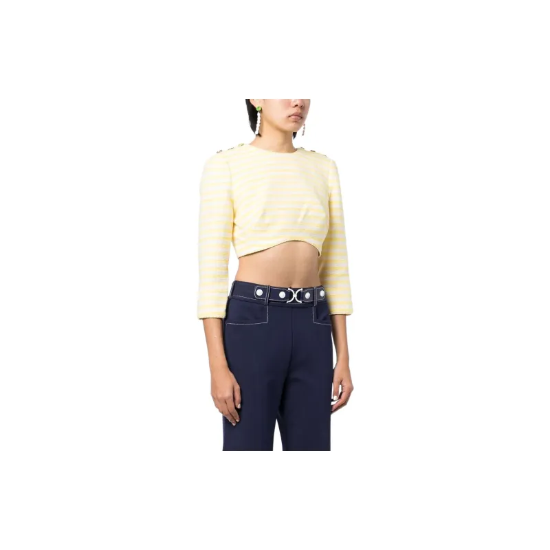Zimmermann Embroidered striped Cropped Top-3