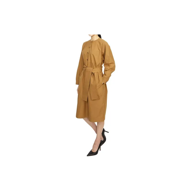 Vanessa Bruno Long Sleeved Dresses Women's Earth Yellow-3
