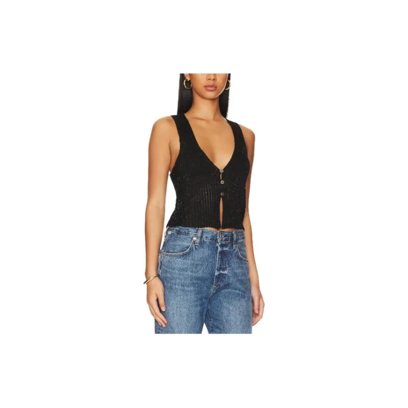 FREE PEOPLE Tank Tops Women's Black-3