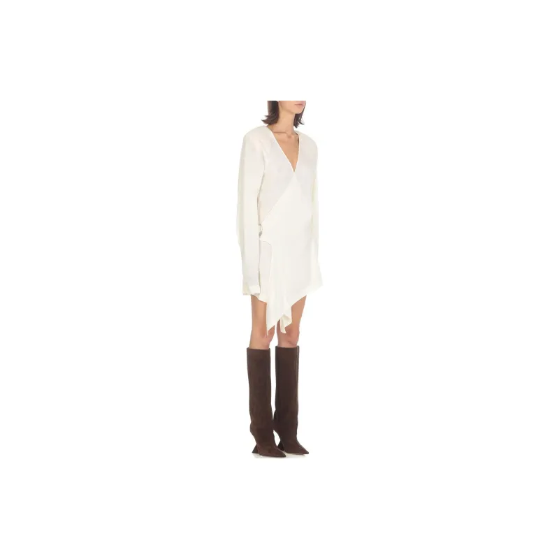 The Attico Hurely Asymmetric Hem Mini Dress-1