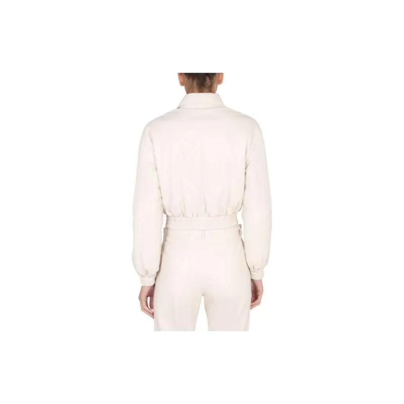 MSGM Cropped Zipped Bomber Jacket-2