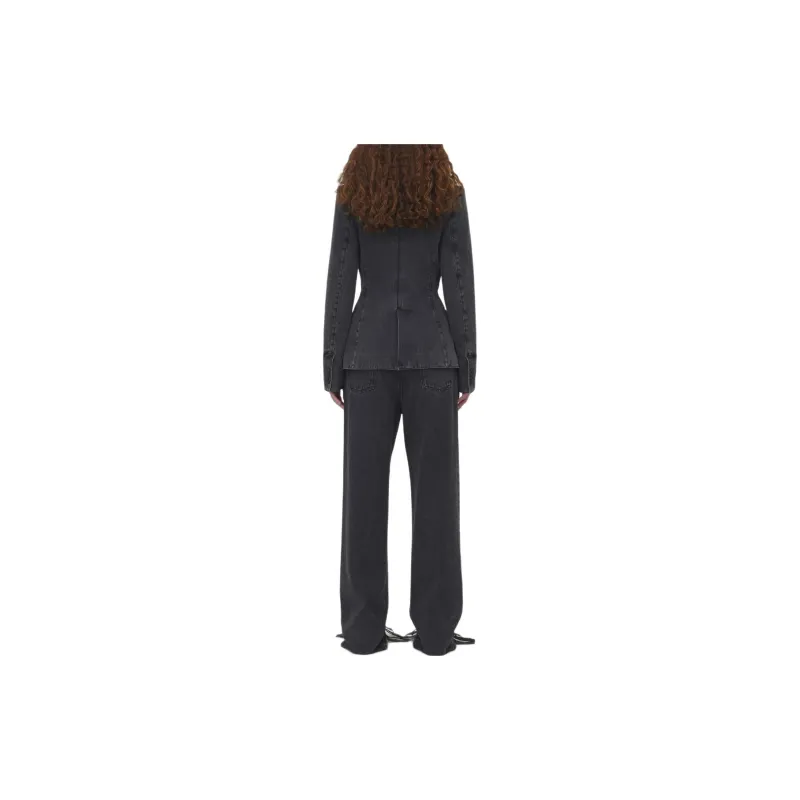 Alexander McQueen Twisted Spliced Denim Jacket-2