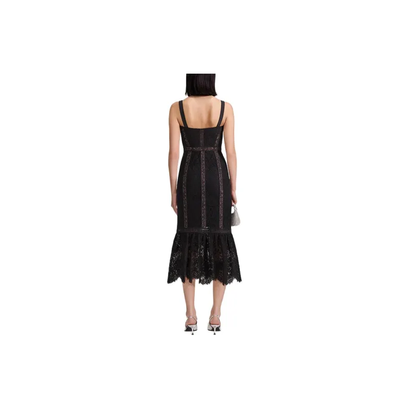 Self portrait Slip Dresses Women's Classic Black-2
