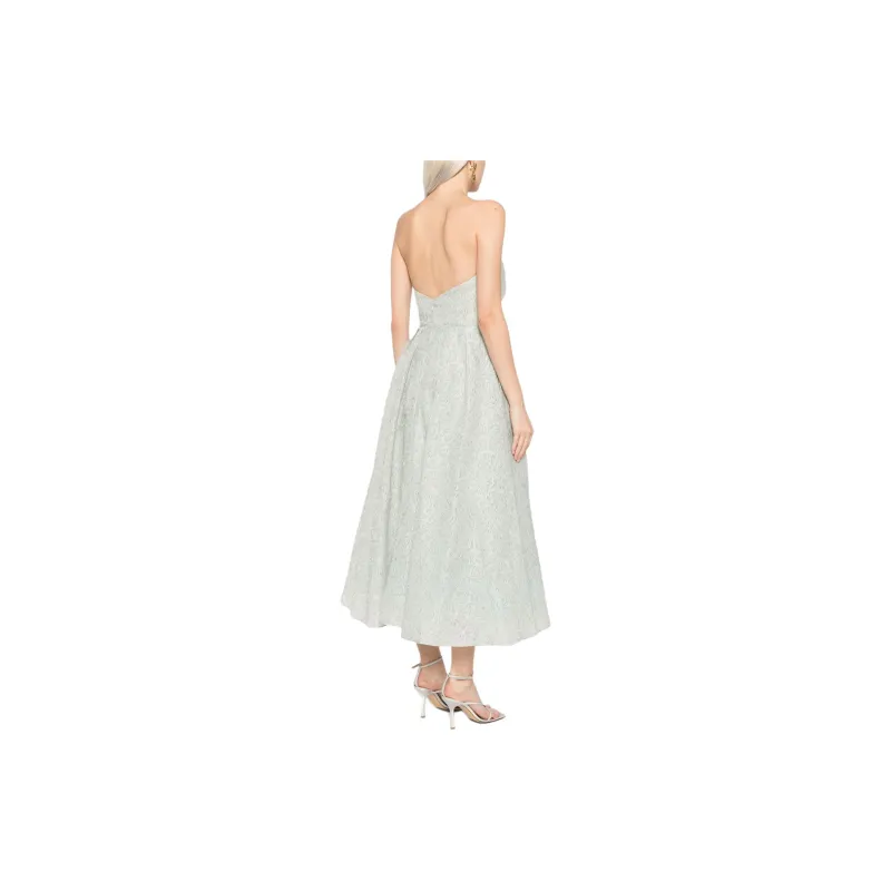 Marchesa Notte Floral Cloque Sweetheart Dress-2