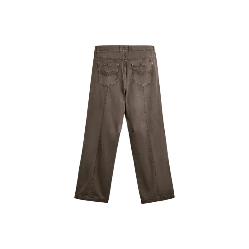 ZARA Casual Pants Men Brown-1