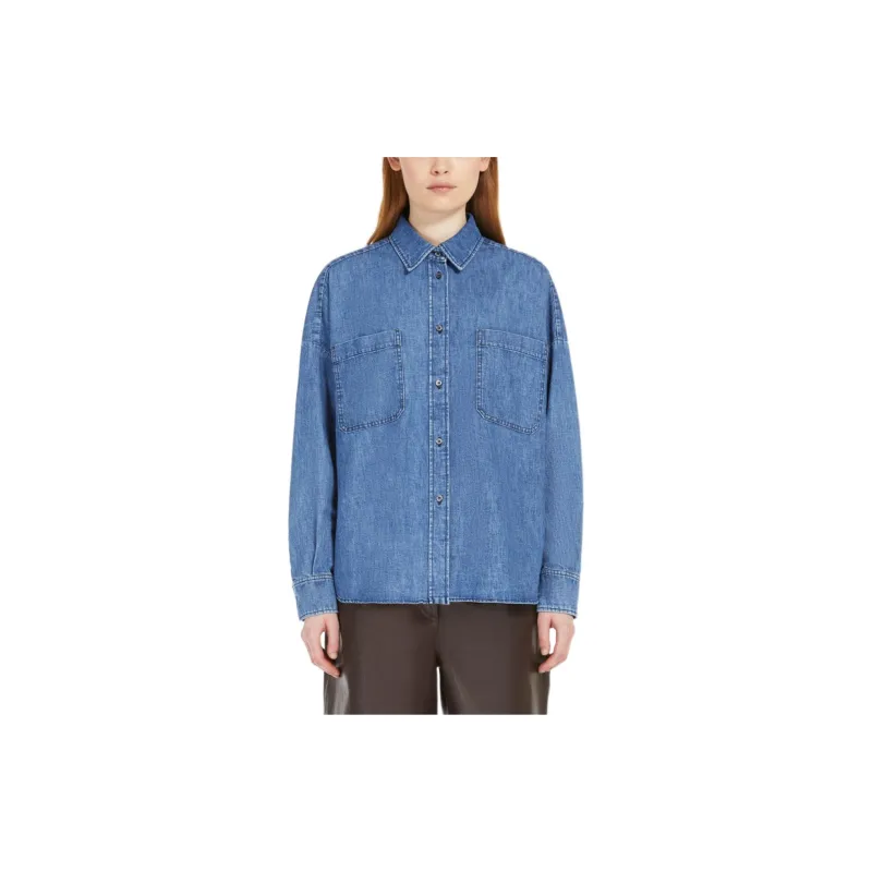 WEEKEND MaxMara Landa Collection Shirt Women's Blue-1