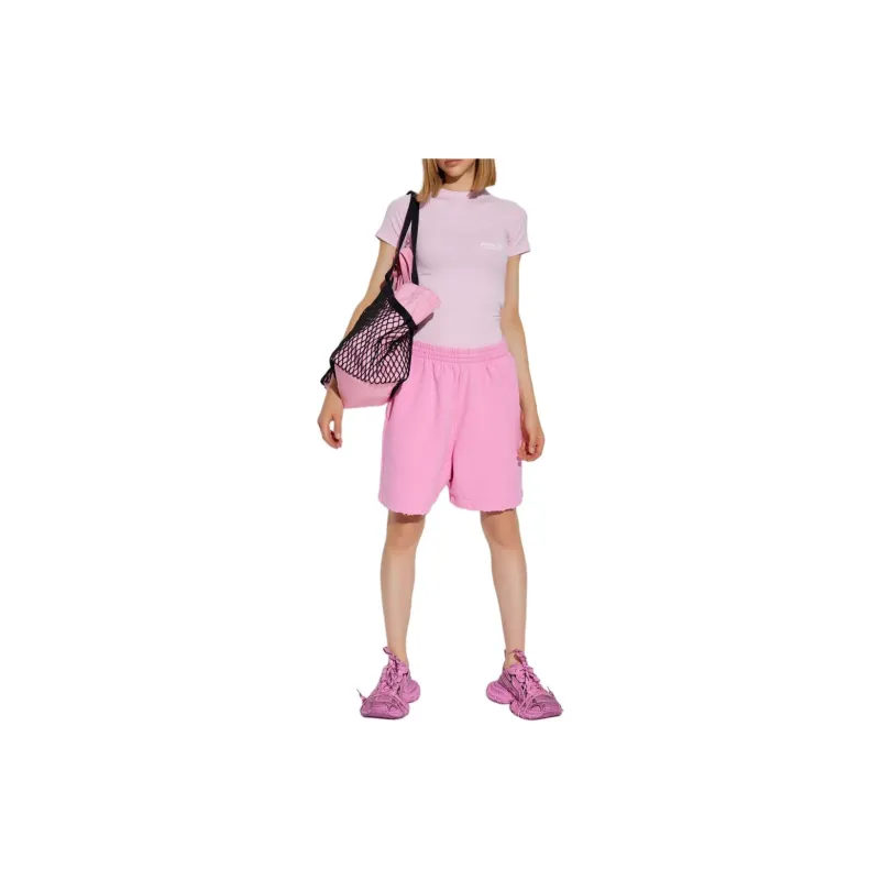 Balenciaga Frayed Edge Elastic Waist Shorts-1
