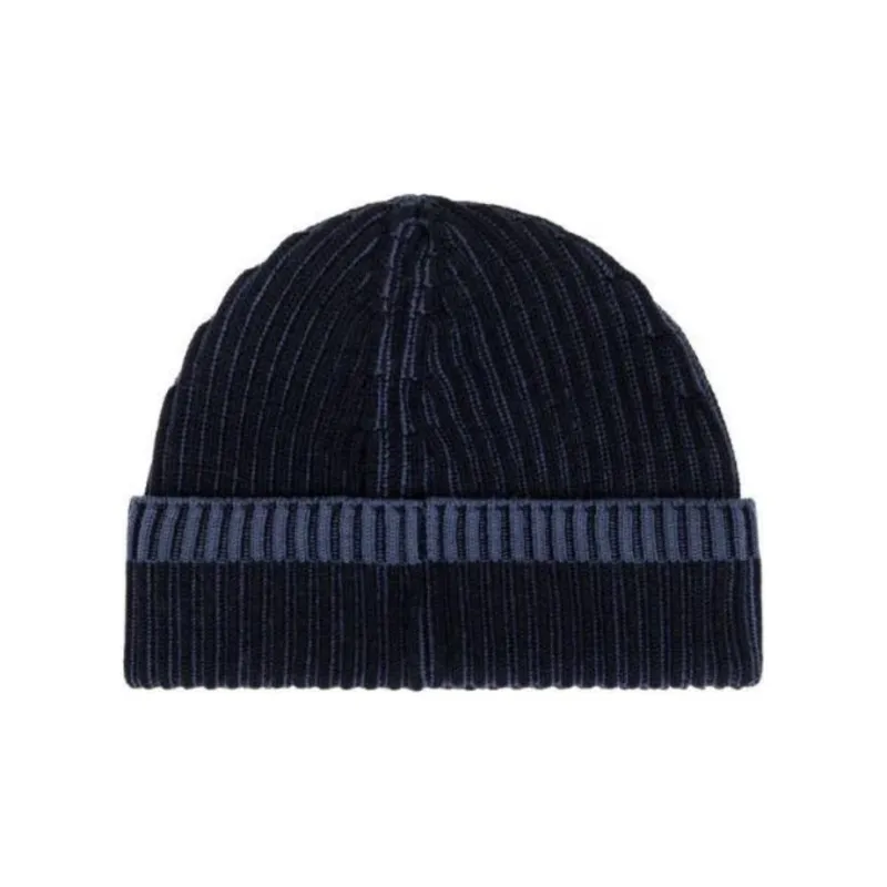 STONE ISLAND Logo Patch Ribbed Beanie-1