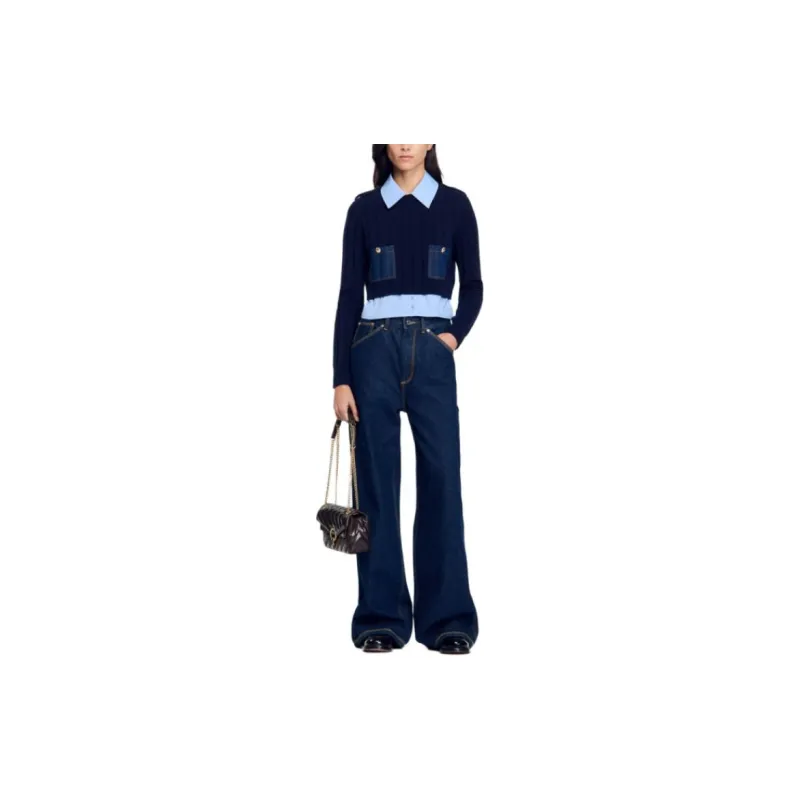 Sandro Layered detail Knitted Jumper-2