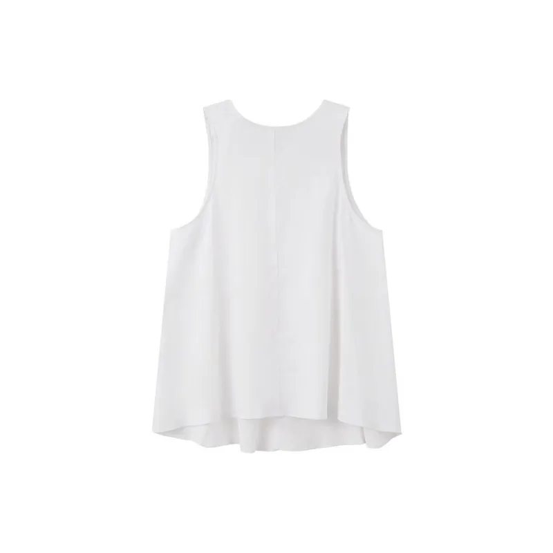 ARMANI EXCHANGEAE FW24 Tank Top Women's Linen White-1