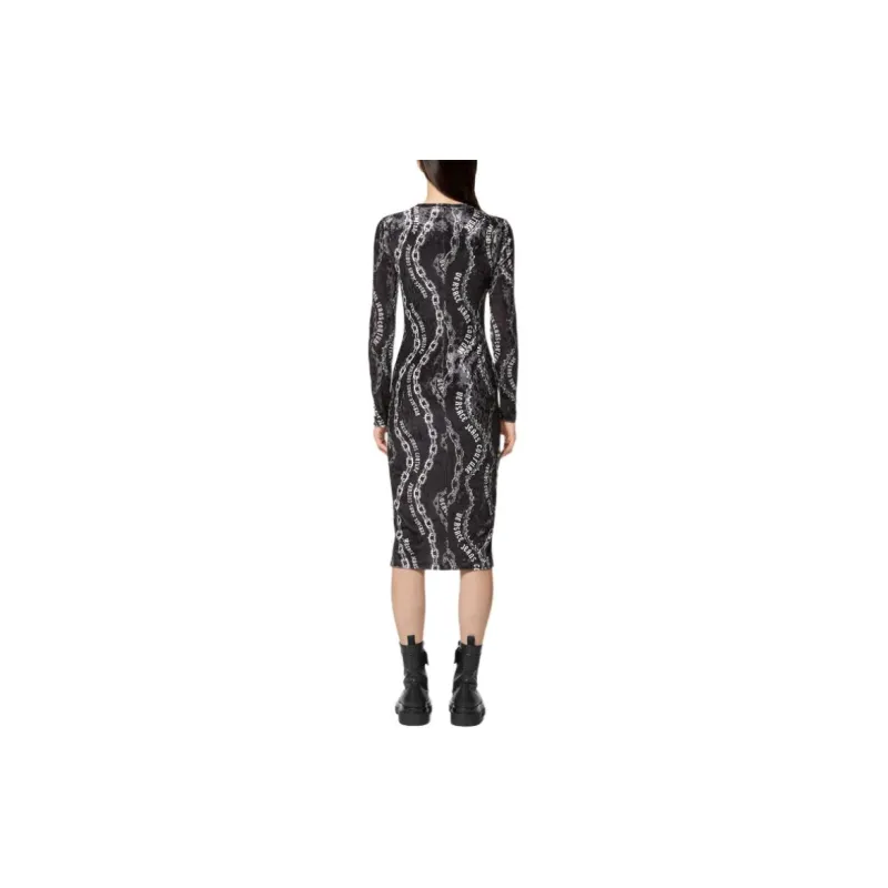 VERSACE JEANS COUTURE Chain Print Midi Dress-2