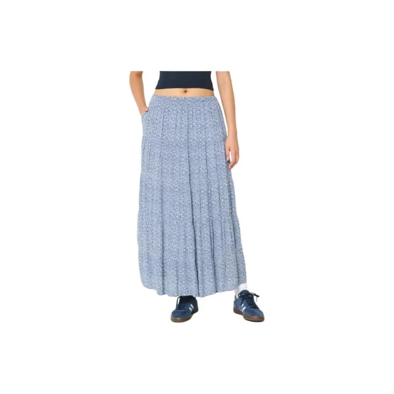 Hollister Casual Long Skirts Women's Blue Print-1