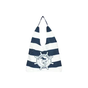 Disney Donald Duck Series Canvas One Shoulder Handbag Regular Unisex Blue White