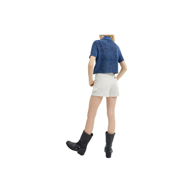 COACH SS24 Denim Shorts Women's White-2