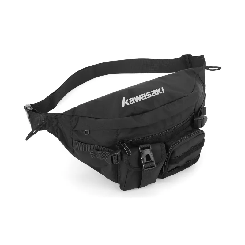 Kawasaki Fabric Crossbody Bag, Sling Bag Unisex Black-0