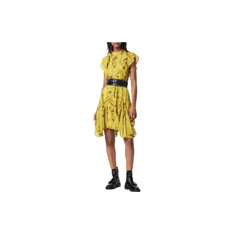 ALLSAINTS Short-Sleeved Dresses Women's Yellow-2