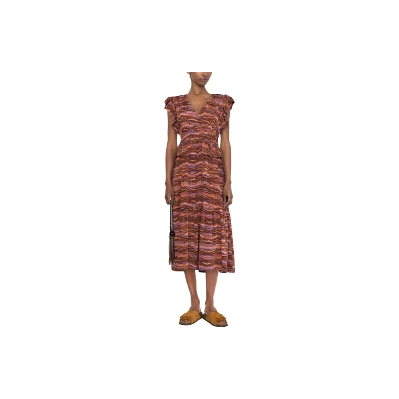 Ulla Johnson Bendetta Abstract print Silk Midi Dress-1