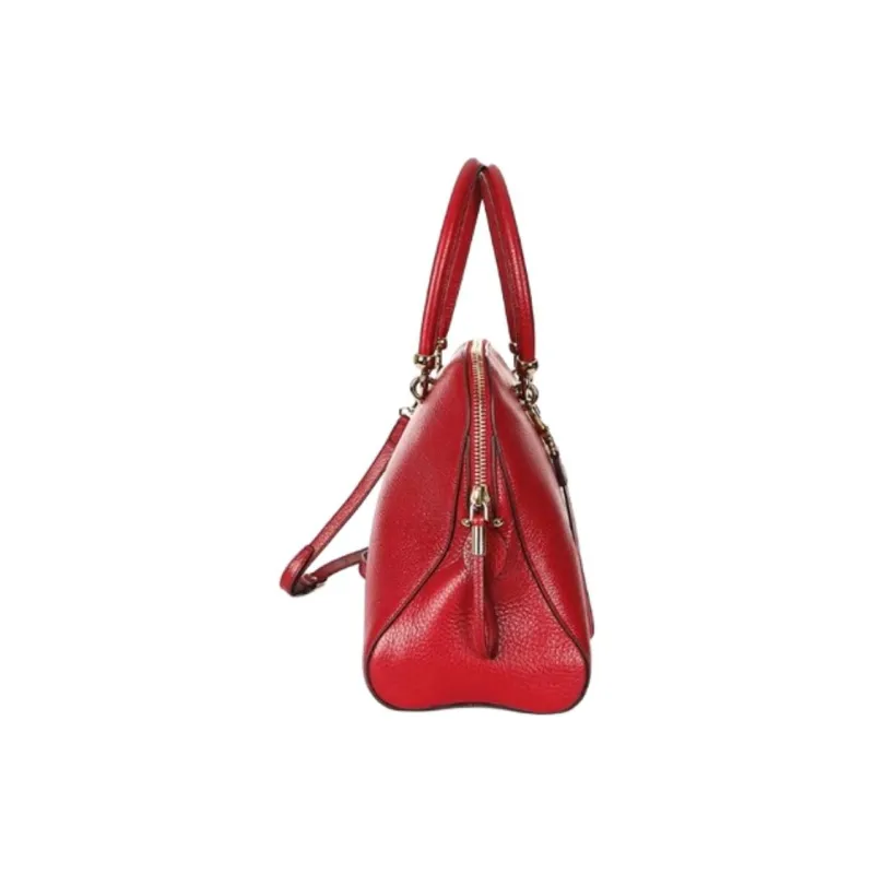 TOD'S Natural Leather Shoulder Bag, Crossbody Bag, Handbag Medium Size Women's Red-1