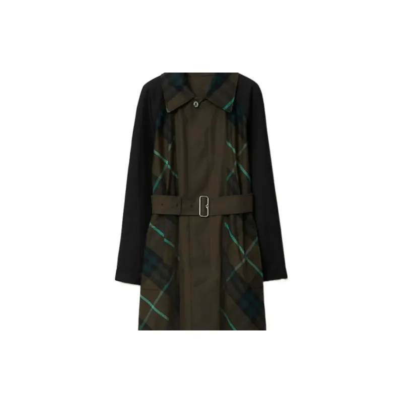 Burberry Check Plaid Belted Reversible Trench Coat-5