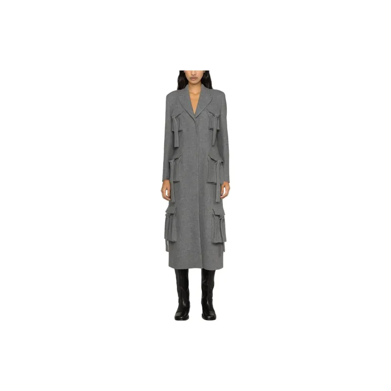 Blumarine Buckle-embellished Wool-blend Coat-1