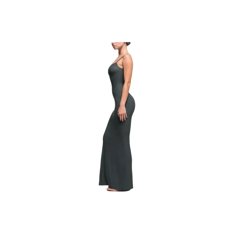 SKIMS SOFT LOUNGE LONG SLIP DRESS Slip Dress Women's Deep Sea/Deep Sea-3