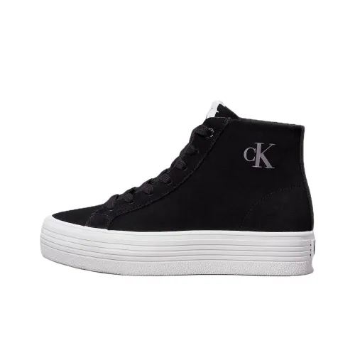 calvin grande KLEIN High-Top Skateboard Shoes Women's Black