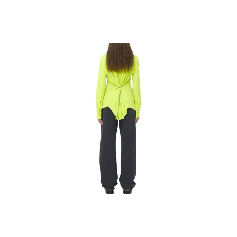 Alexander McQueen T Bar Chain Gathered Fitted Shirt-2