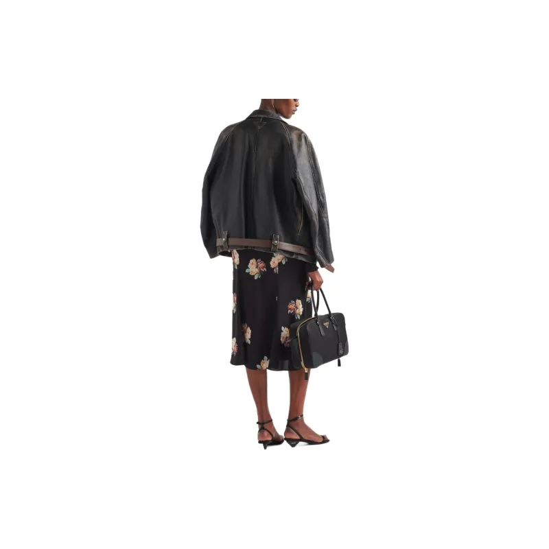 PRADA Zipped Belted Jacket-2