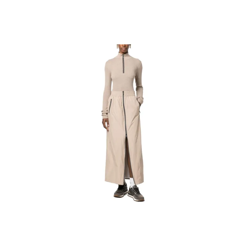 Brunello Cucinelli Half Zipped Ribbed Jumper-1
