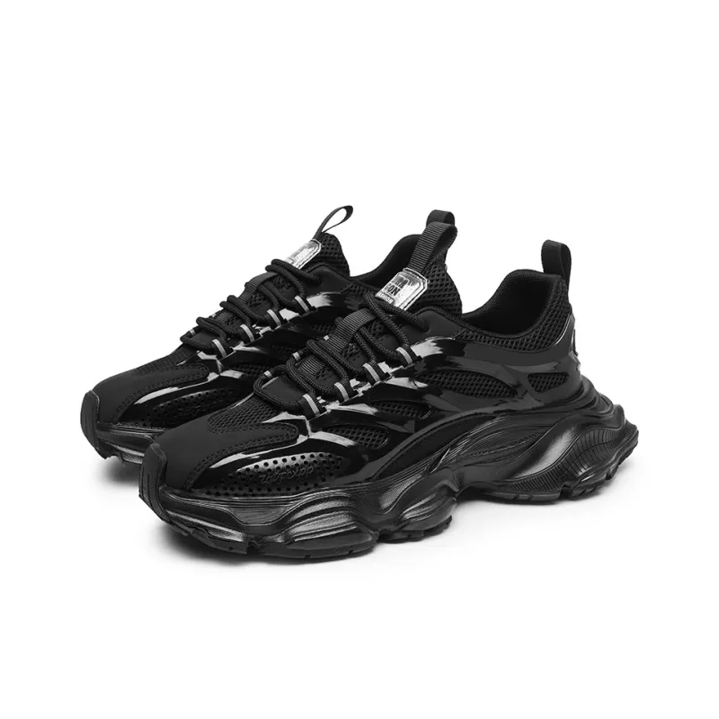 Wooden Rabbit Cushioning Anti-Slip Wear-Resistant Breathable Height Increasing Low-Top Chunky Sneakers Men's-2