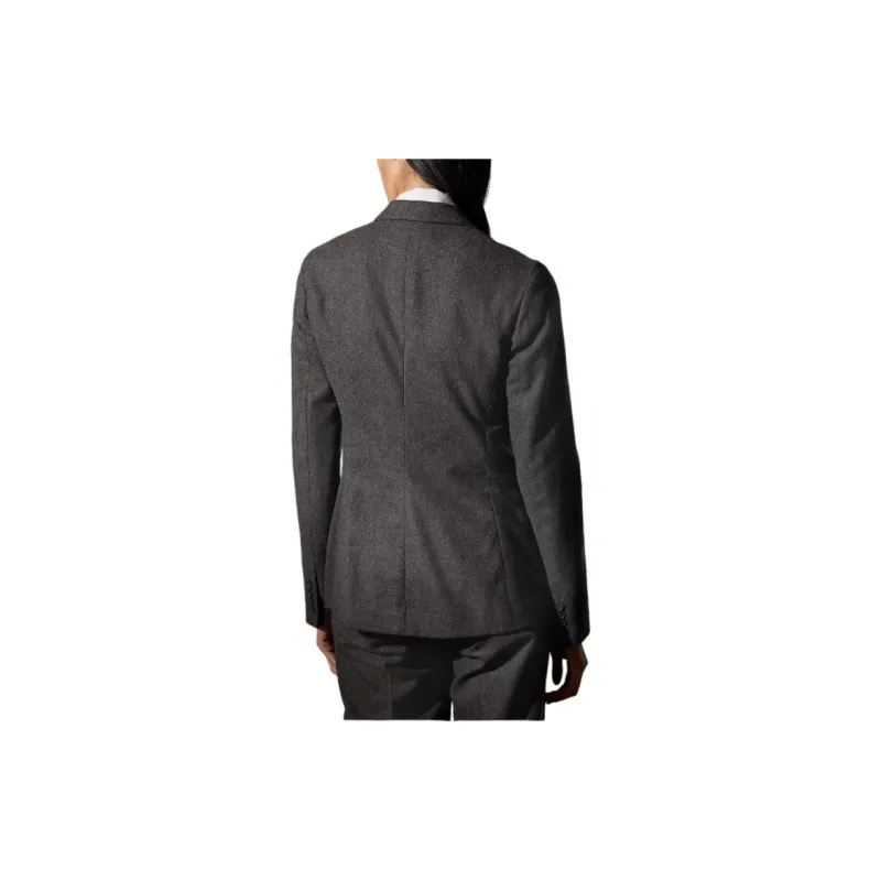Ralph Lauren Collection Parker Wool Flannel Jacket Business Suit Women's Dark Gray-3