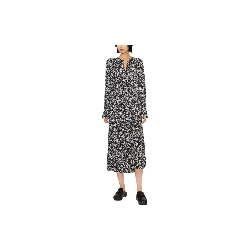 GANNI Casual Long Skirts Women's Black-1