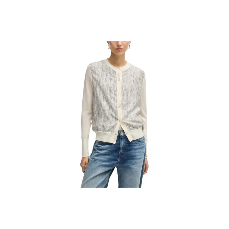 HUGO BOSS Knitted edge Panelled Jacket-1