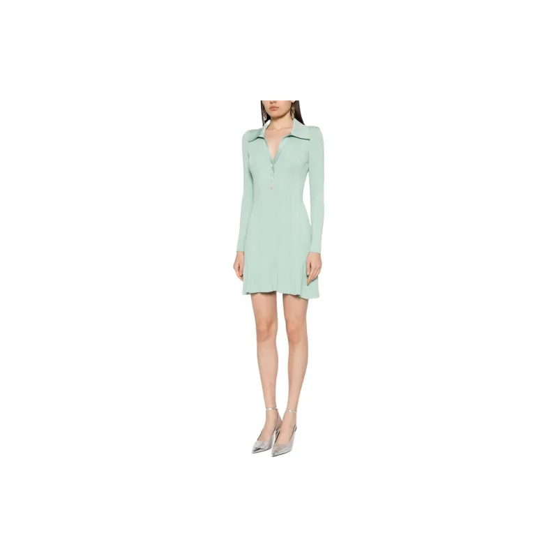 Self portrait Long Sleeved Dresses Women's Mint Green-2