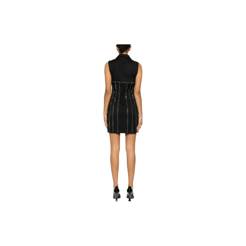 OFF-WHITE Bling Crystal-embellished Mini Dress-2
