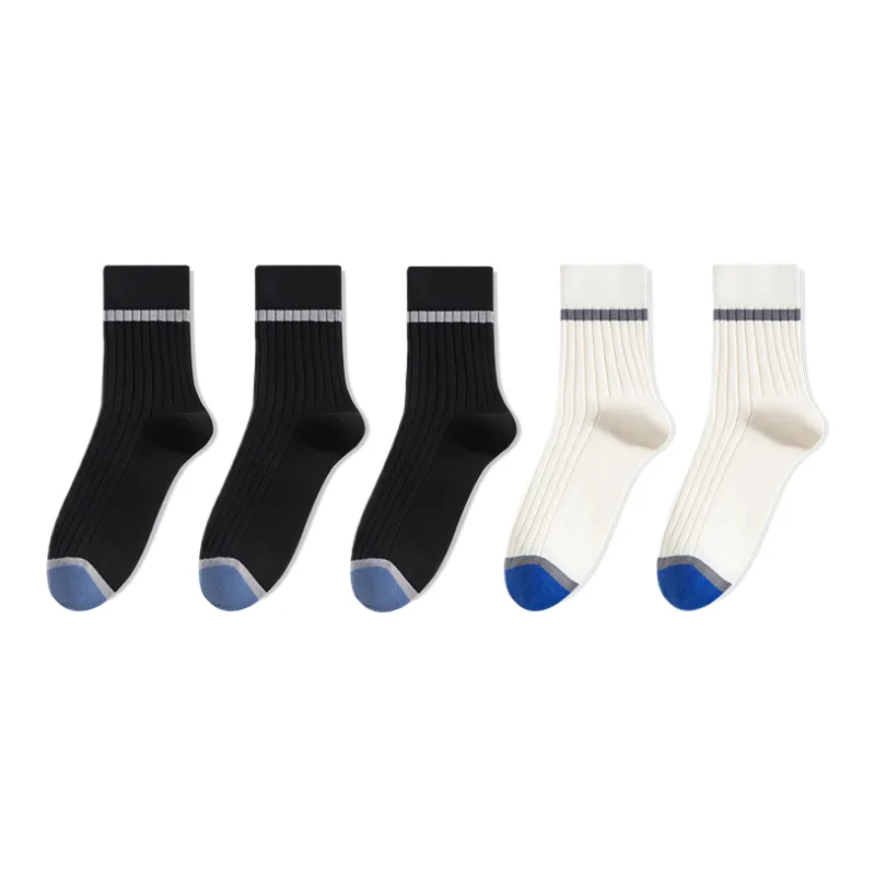 Lan Miao Mid Calf Socks Men's 5 Pack-5