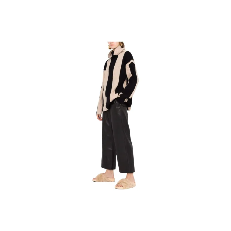 NANUSHKA Leather Pants Women's Black-3