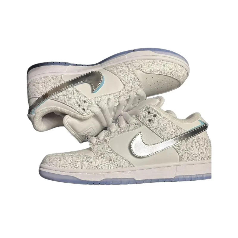 Nike X The Shoe Surgeon Dunk Sb White Diamond Lux 'White Grey'-1