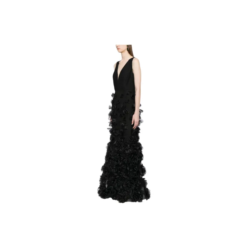 Marchesa Notte Floral-appliqué Tulle Gown-2
