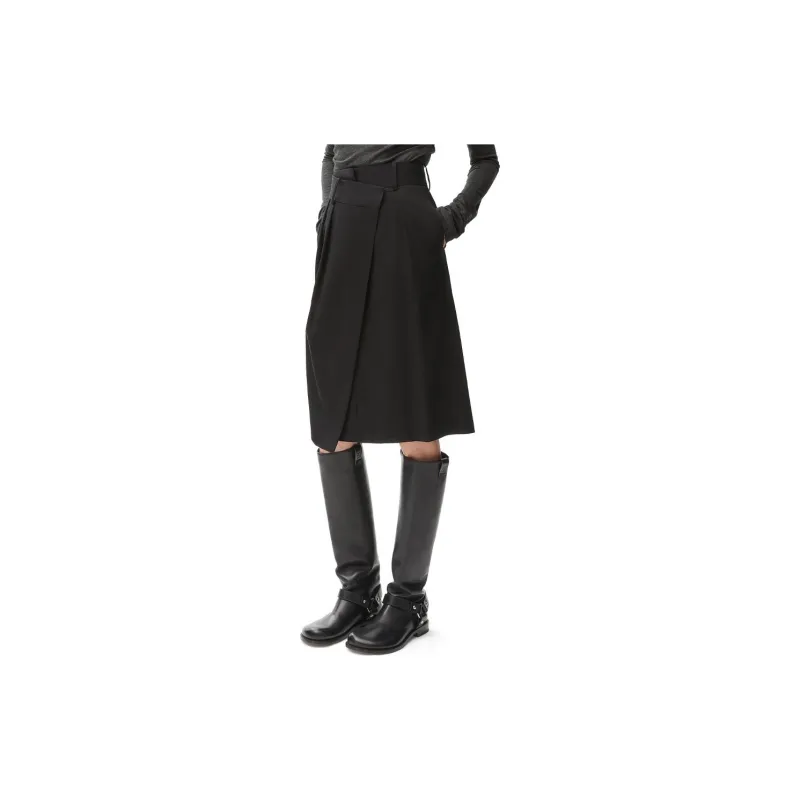 LOEWE Asymmetric High Waisted Wrap Skirt-3