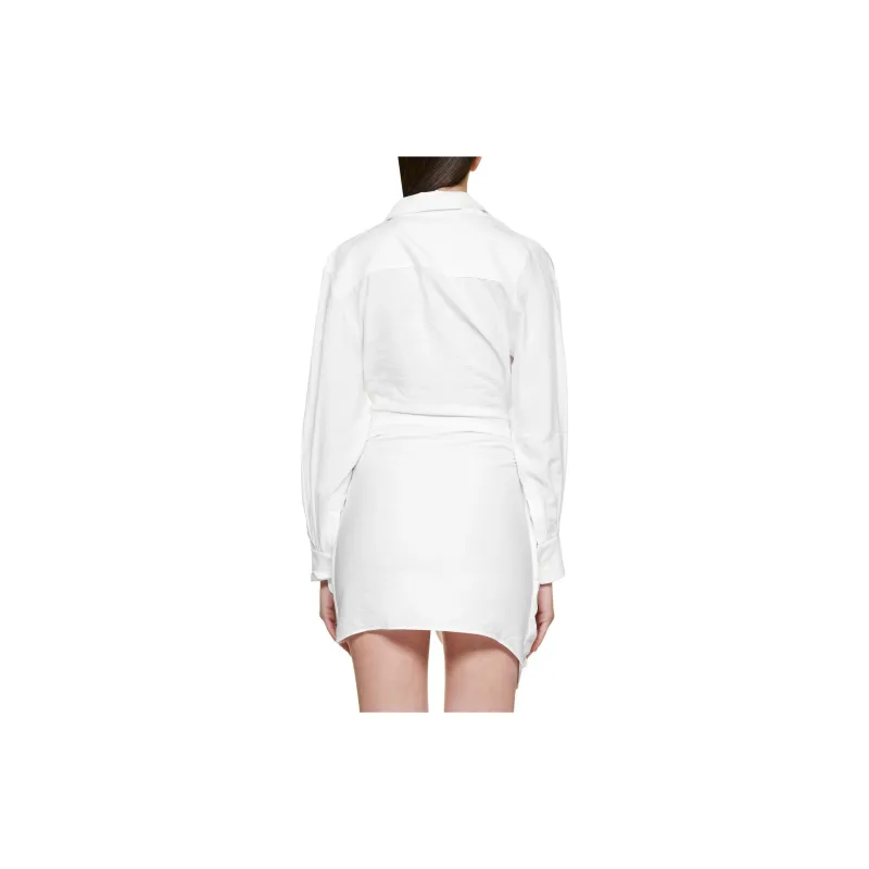 Jacquemus Bahia Tied Long Sleeved Dress-1