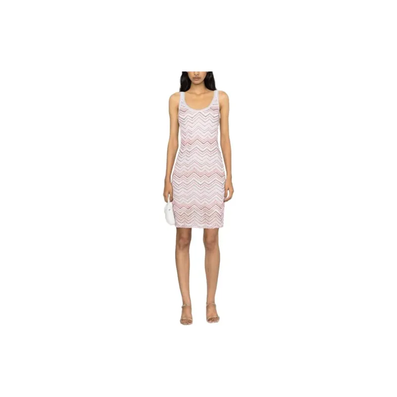 MISSONI Zigzag woven Sequinned Mini Dress-1