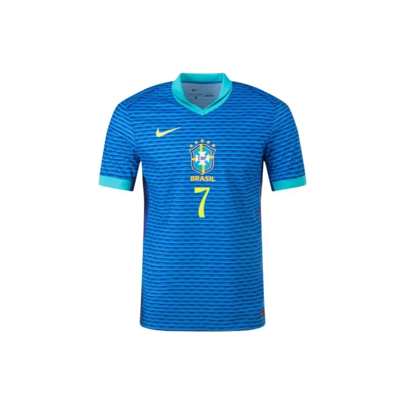 Nike Vini Jr. Brazil National Team 2024 Stadium Away Men's Nike Dri FIT Soccer Jersey-2