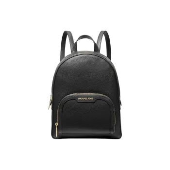 MICHAEL KORS Litchi Grain Leather Backpack Medium Size Women's Black