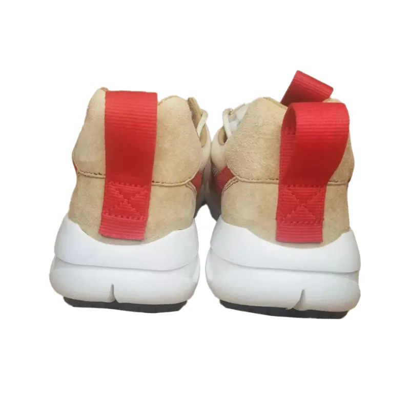 Tom Sachs x Nike Mars Yard Durable Breathable Low Top Casual Shoes Men's Beige Red-5