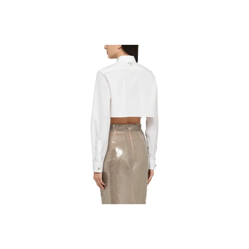 PRADA Button Up Cropped Shirt-4