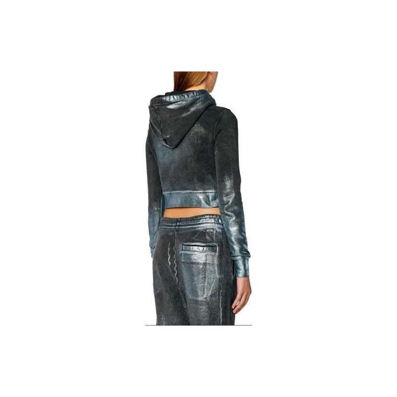 DIESEL F Slimmy Cropped Drawstring Hoodie-3