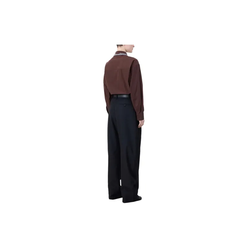 Lemaire Curved Volume Tailored Pants 'Caviar'-2